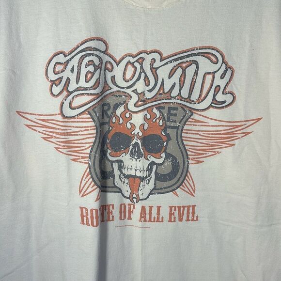 2007 Aerosmith Concert Tour T Shirt Tee Adult Size XL Men's Route All Evil Skull - Picture 2 of 7